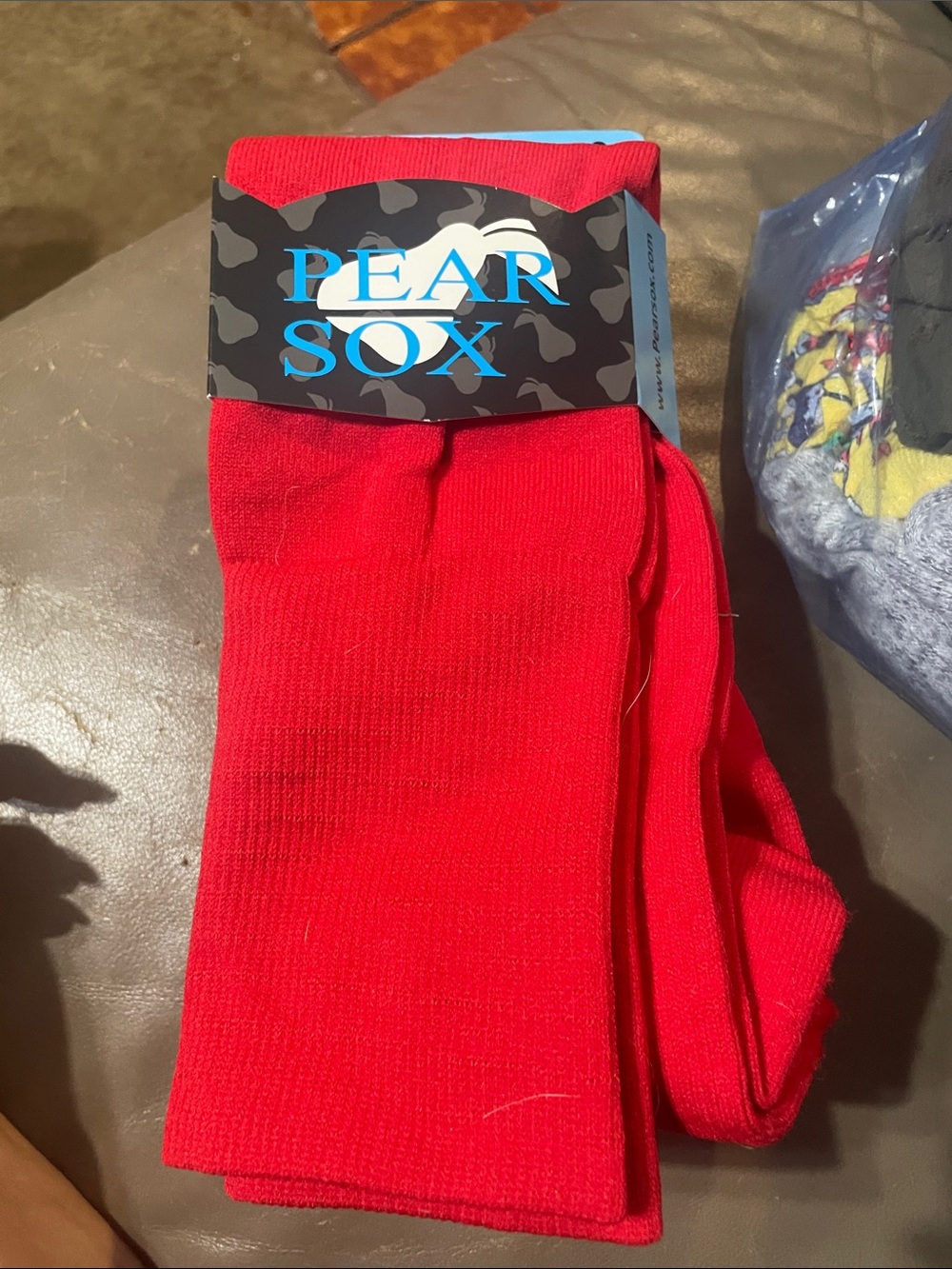 Men's Red Athletic Crew Socks
